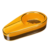 1 Groove Yellow & Black Chequers Ceramic Ashtray