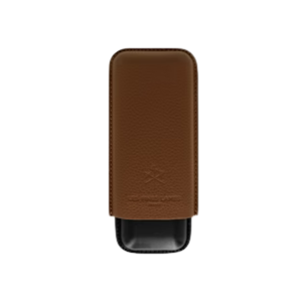 Les Fines Lames  Cigar Case - Duo Brown Pebble Leather
