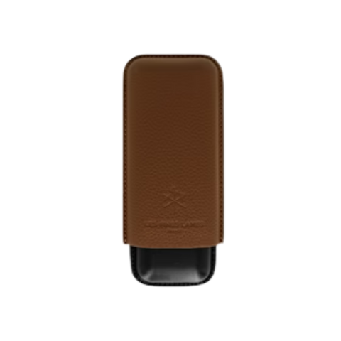 Les Fines Lames  Cigar Case - Duo Brown Pebble Leather