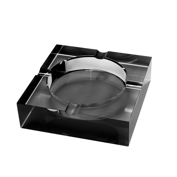 Quality Importers Ashtray 4 Cigar Crystal Ashtray Black Devlin's