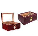 100-120 Stick Glass Top Humidor Cedar Tray Lock & Key