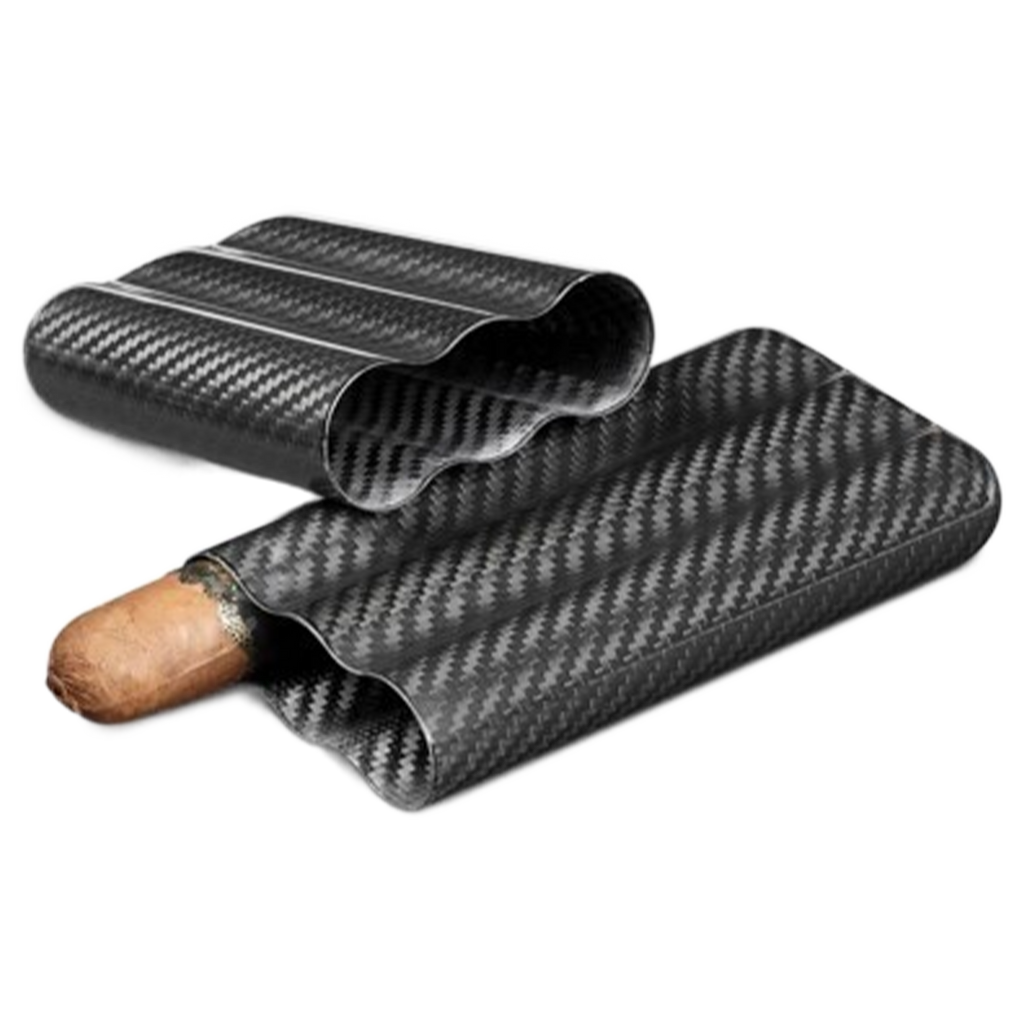 3 Stick Real Carbon Fibre Cigar Case