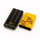 Fuente The OpusX Society Cigar Carbon Fiber Case -  Yellow/Black