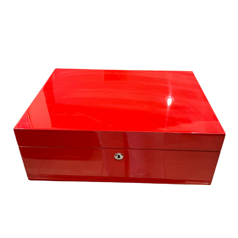 200 Stick Deluxe Humidor Red Piano Finish