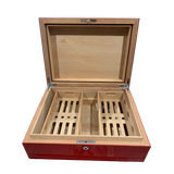 200 Stick Deluxe Humidor Red Piano Finish