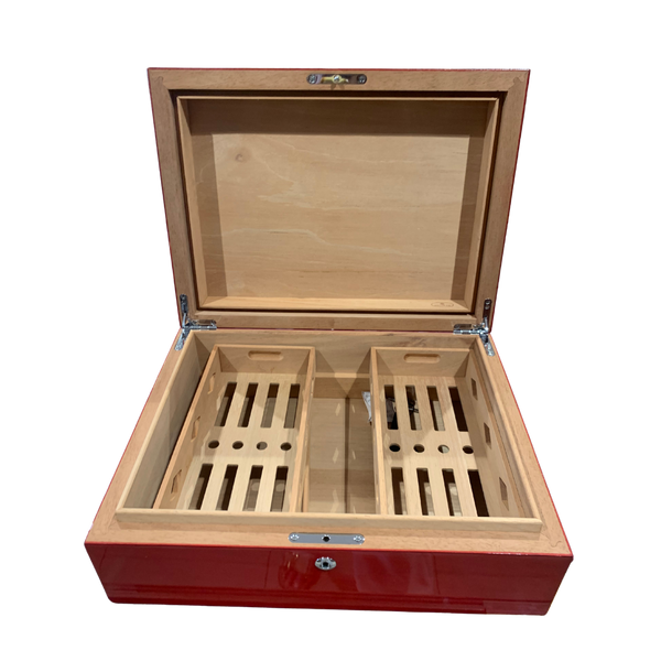 200 Stick Deluxe Humidor Red Piano Finish – Devlin's