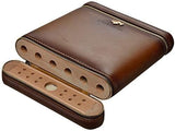6 Stick Cohiba Head Tanned Leather Cigar Case