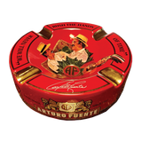 Arturo Fuente Round Decorated Ceramic "Hands of Time" Red Ashtray