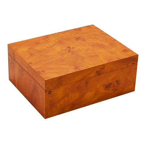 40Ct Humidor Burl Wood Veneer Matt Finish