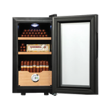 Electronic Cooler Humidor 150 Capacity With Spanish Cedar Wood Shelves/Tray