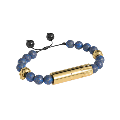 Les Fines Lames Punch Bracelet Noche Gold Skull