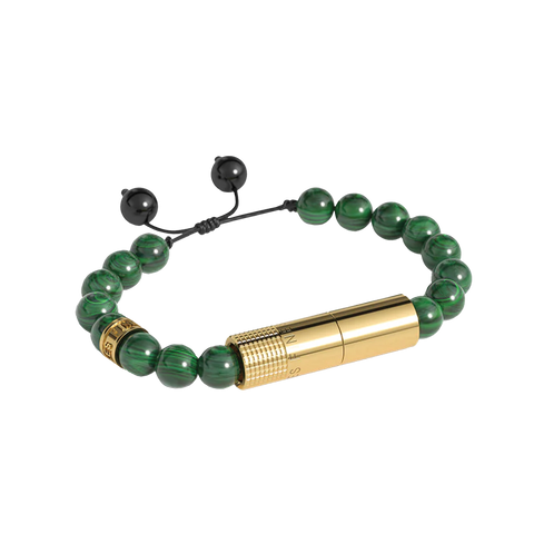 Les Fines Lames Punch Bracelet Verde cobre Gold Ring