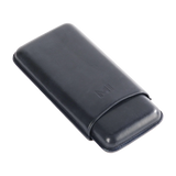 OpusX Society Spanish Nobuk Leather 3 Cigars Case Dark Blue