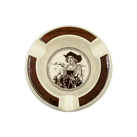 Columbus 3 Grove Round Beige Ashtray