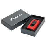 Xikar Hedron Hybrid Jet Soft Flame Lighter Red and Black