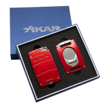 Xikar Ultra Combo Set Lighter & Cutter in Gift Box Red