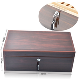 150 Stick Macassar Wood Humidor Square