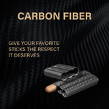 3 Stick Real Carbon Fibre Cigar Case