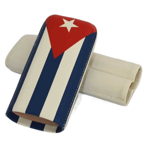 2 Stick Cuba Flag Cigar Case