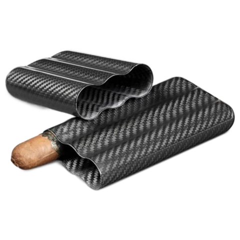 3 Stick Real Carbon Fibre Cigar Case