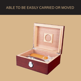 50 Stick Humidor Gift Set With Leather Case Ashtray & Cutter