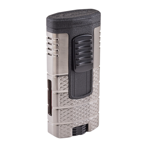 Xikar Tactical Triple Gunmetal & Black triple Jet Lighter