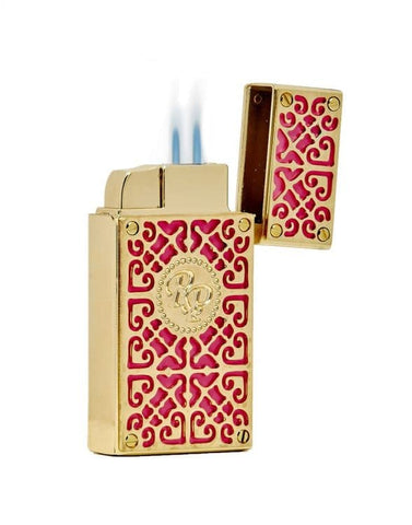 Rocky Patel Burn Lighter Pink and Gold Plates