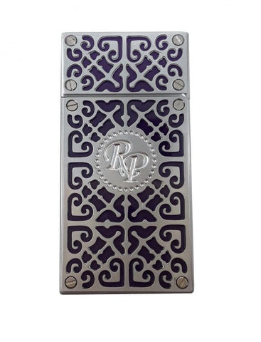 Rocky Patel Burn Lighter Purple & Chrome Plates