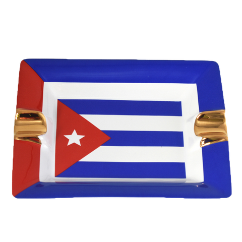 Ceramic Cuba Flag Ashtray