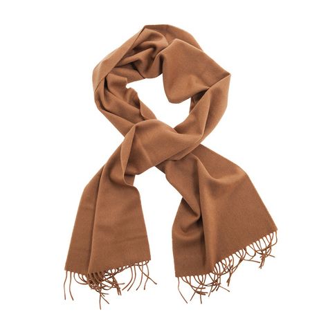 100% English Pure Cashmere Scarf Caramel
