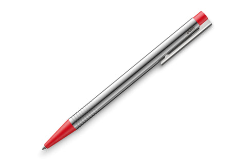 Lamy Logo Ballpoint Pen Stainless Steel & Red