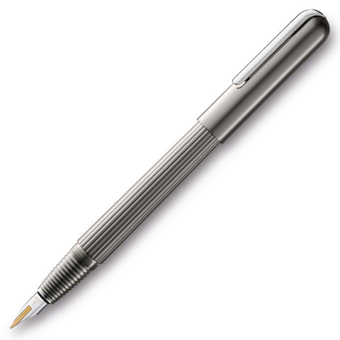 Lamy Imporium Fountain Pen Medium Titatium & Platinum