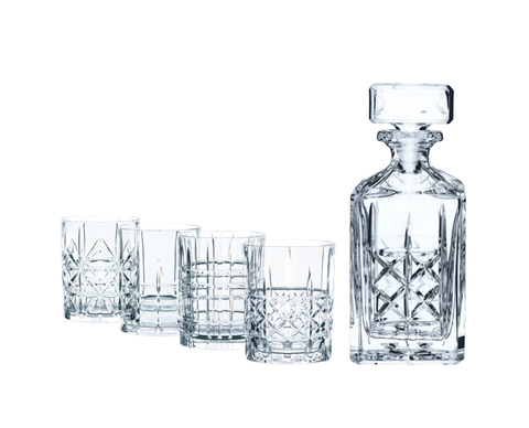 Nachtmann Highlander Whiskey 5 Piece Decanter set