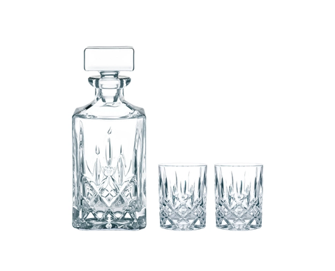 Nachtmann Noblesse Whiskey 3 Piece Decanter Set