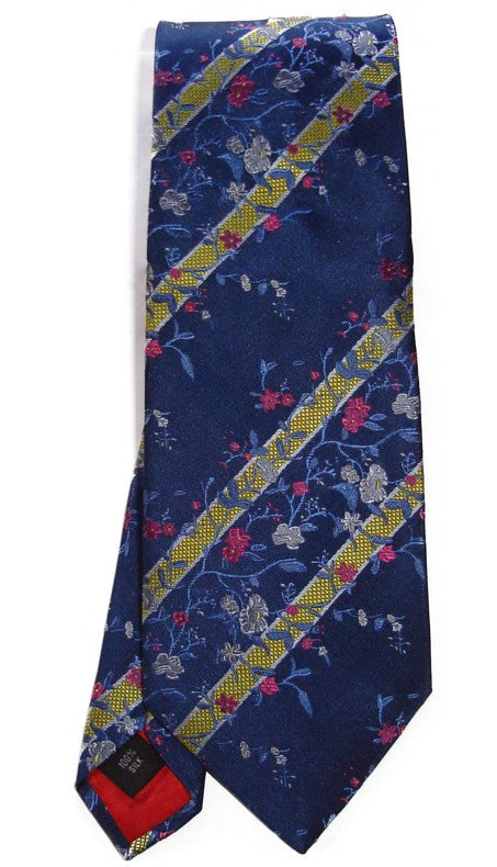 Orient Floral Tie Blue