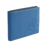 The OpusX Society French Leather Bi-fold Yellow And Blue