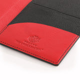 The OpusX Society French Leather Passport - Black/Red